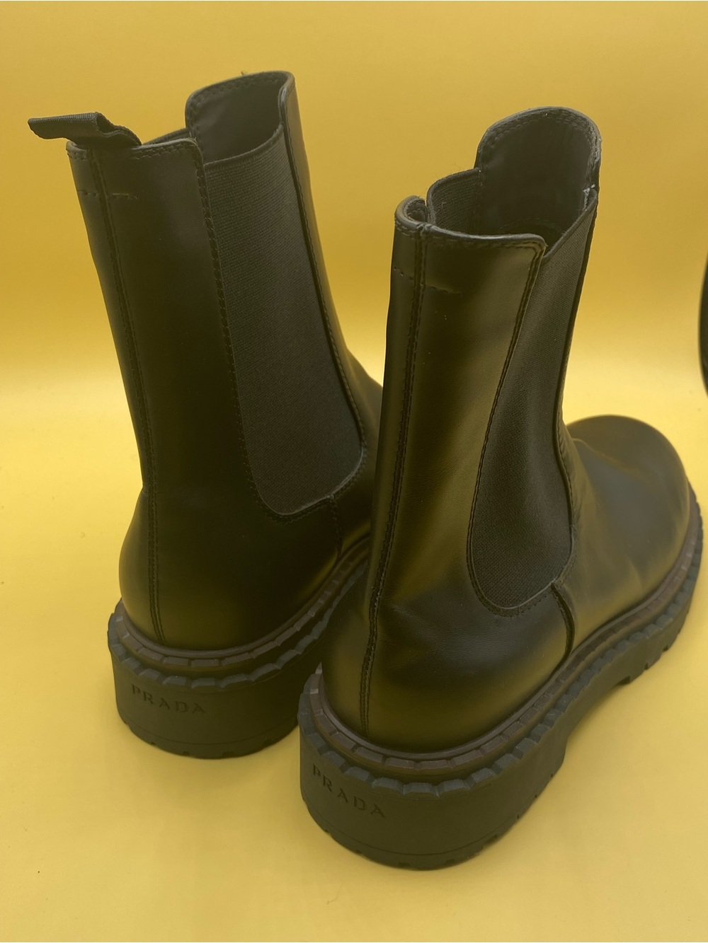 Prada Men's Black Leather Chukka Boots - Picture 3 of 7